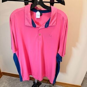 Short Par4 Pink Blue Polo Shirt XXL